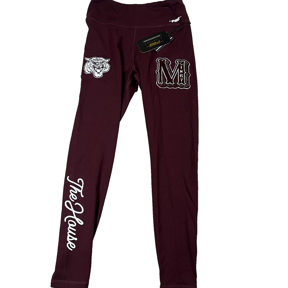 Pro Standard Womens Medium Maroon Morehouse College Maroon‎ Tigers Joggers NWT